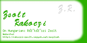 zsolt rakoczi business card